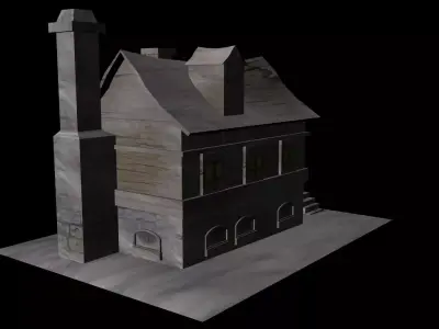 Low poly model of MMO House 4 3D model