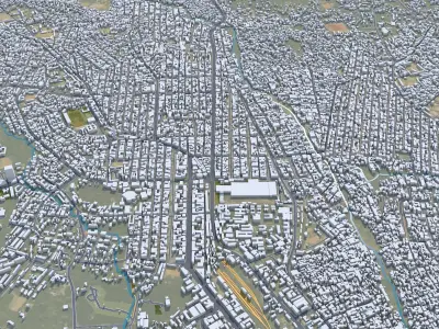 Jos Nigeria 20km Low-poly 3D model