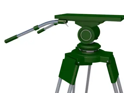 3D TV Studio Camera Pedestal Tripot 3D model