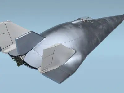  Experimental Jet Aircraft in Flying 
