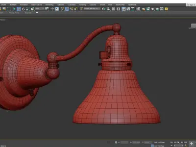  ROSE CITY FITTER SHORT SWING ARM SCONCE Low-poly 3D model