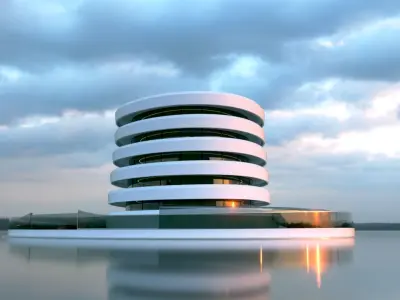 Futuristic Building Concept V2-01 3D model