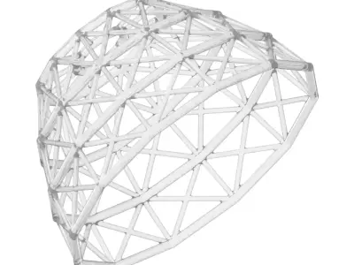 Transparent Premium Dome Structure 3D model