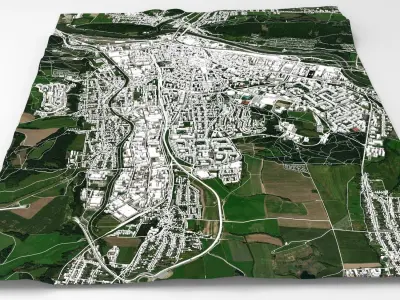 Cityscape Zilina Slovakia 3D model