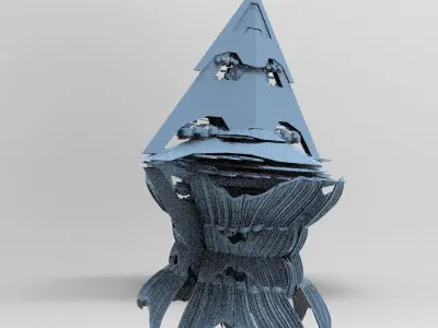 Alien Moss Ruins Alien Shard Dome 3  3D model
