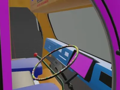 TATA 1613 kerala and tamilnadu style lorry truck with interior 3D model