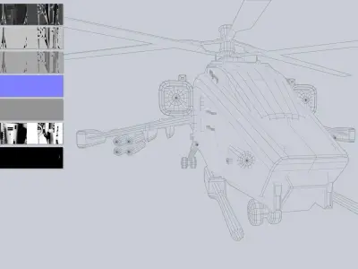 Scifi Helicopter Low-poly 3D model by Anima-Z