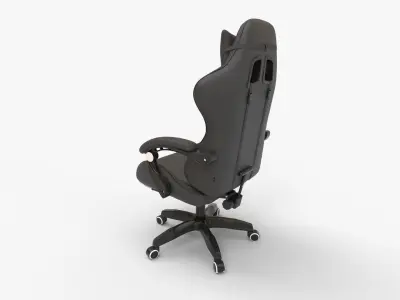 VINNYSEN Gaming Chair with Footrest and Lumbar Support Black 3D model