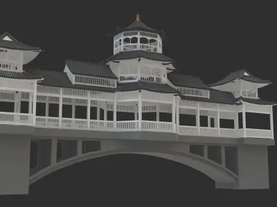 bridge 02 Low-poly 3D model
