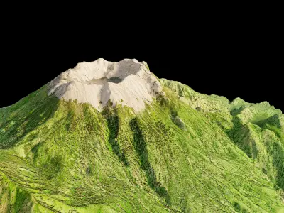 Mount Raung 3d model Terrain 3D model