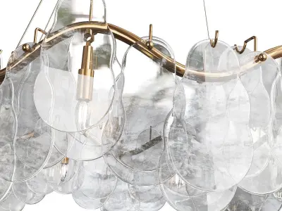 STEIVOR chandelier made of glass and brass Low-poly 3D model