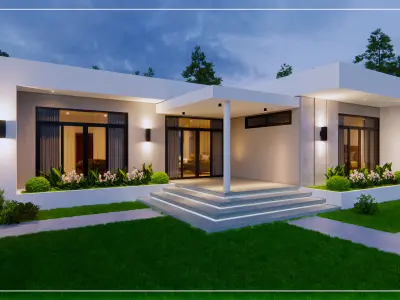 Modern Villa design 12mx14m 3D model