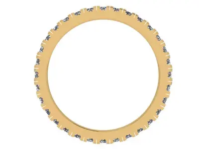 Round brilliant-cut Eternity Ring 3D print model