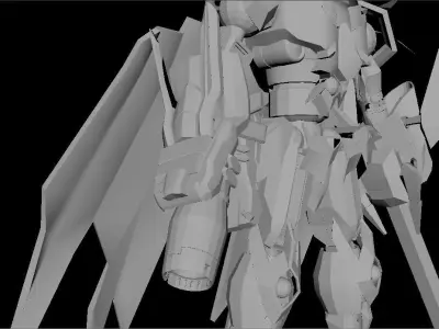 Omegamon X armor with spikes 3D model