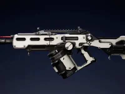 Etasphera32 lego robot holding gun Low-poly 3D model