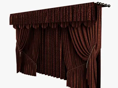 Detailed Curtains 3D model
