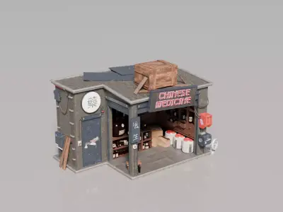 Cyberpunk House 2 3D model