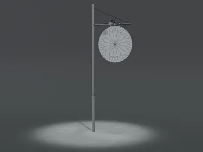 Vintage Gas Station Pole Sign - GameReady Low-poly 3D model