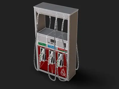 Modern Gas Dispenser Pump Low-poly 3D model