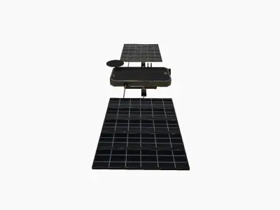 Satellite I06 Steel Black - SciFi Space Design Low-poly 3D model