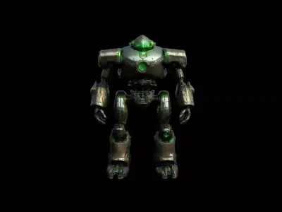 Robots Pack 8 Low-poly 3D model
