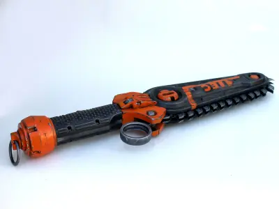 cyberpunk chainKnife weapon 3D print model