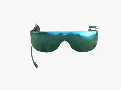 SciFi Glasses D09 Steel Dark - Character Design Fashion Low-poly 3D model