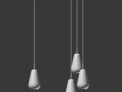 Anoli 1and 3 Nuura Pendant 3D model