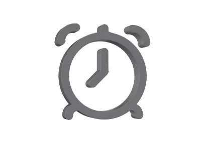 3d alarm clock Low-poly 3D model