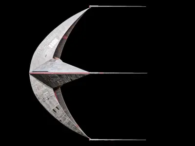 Star Spaceship Sci-Fi Lowpoly Game Ready Low-poly 3D model