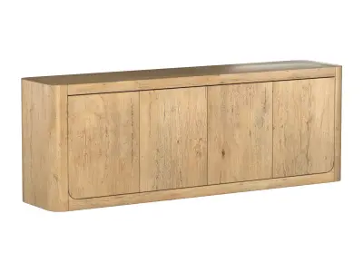 OSLO PANEL 4-DOOR MEDIA CONSOLE 3D model