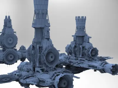 Sci-Fi Droid Prowler 3 designs  3D model