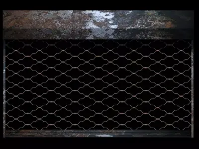 Shop Shutter Low-poly 3D model