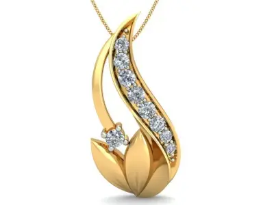 Solitaire Pendant 3dm stl FBX OBJ Render Detail 3D print model 4