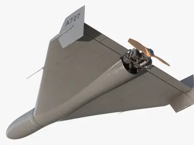 Kamikaze Drone Shahed 136 Gray Rigged for Maya 