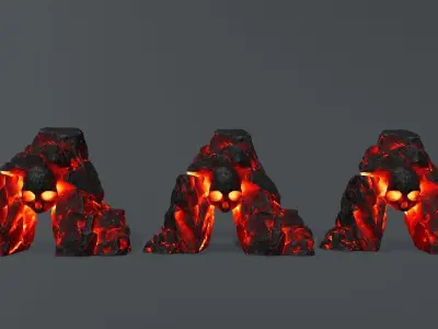 Skull Cave Low-poly 3D model