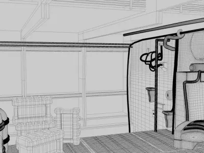 star wars -Millennium Falcon Interior Low-poly 3D model