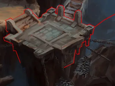 White camel mountain - mountain platform 3D model