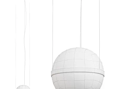 Modern Led Glass Ball Pendant Light by happyhouse 3D model
