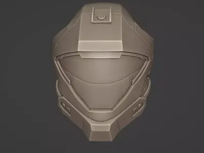 Halo Recon Helmet With Print Ready STL Low-poly 3D model
