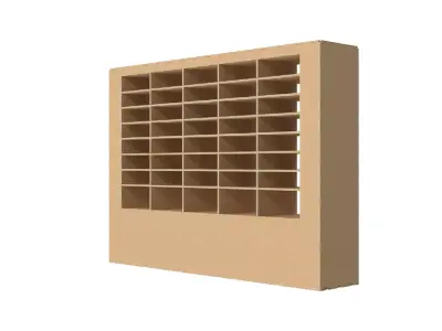 Cardboard Sideboard Low-poly 3D model