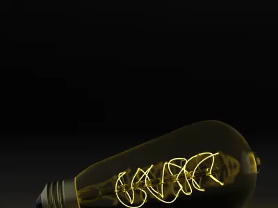  retro light bulbs 3D model