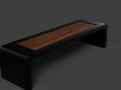 bench Free low-poly 3D model 5
