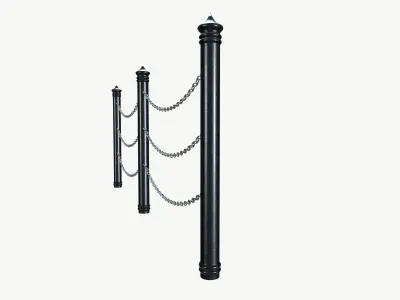 Chain barricade 3D model