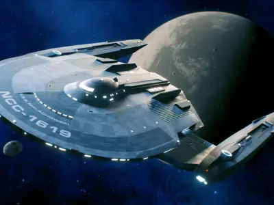 Star Trek Malachowski-Class Starship Low-poly 3D model