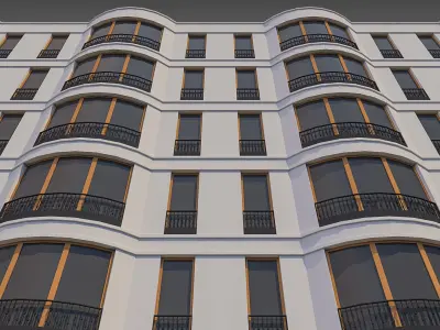 Apartment Building 014 3D model