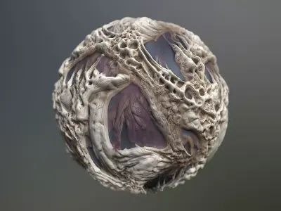 Material Skin Monster 4 Seamless PBR Texture Texture