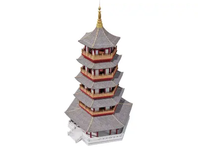 Japan Pagoda Tower 3D model