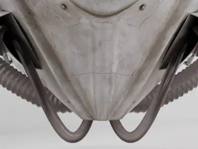 Cyberpunk mask Low-poly 3D model