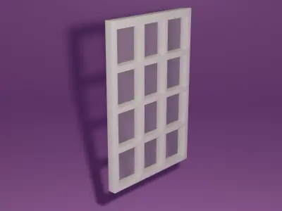 Window shelf Low-poly 3D model
